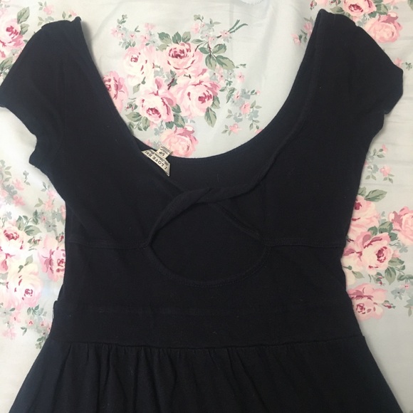 Navy Dress with cut out open back - Picture 3 of 3